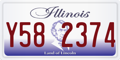 IL license plate Y582374