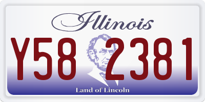 IL license plate Y582381