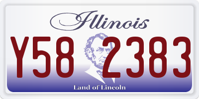 IL license plate Y582383