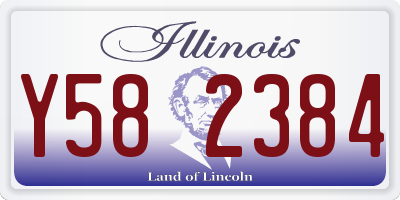 IL license plate Y582384