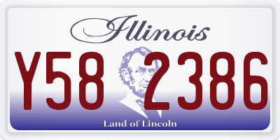 IL license plate Y582386