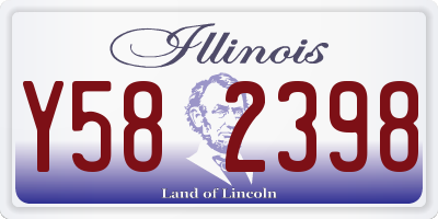 IL license plate Y582398
