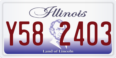 IL license plate Y582403