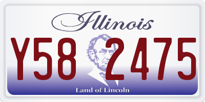 IL license plate Y582475