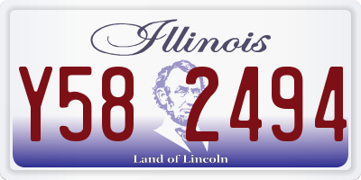 IL license plate Y582494