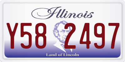 IL license plate Y582497