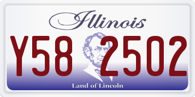 IL license plate Y582502