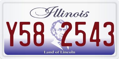 IL license plate Y582543