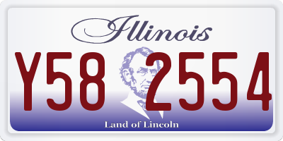 IL license plate Y582554