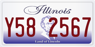 IL license plate Y582567