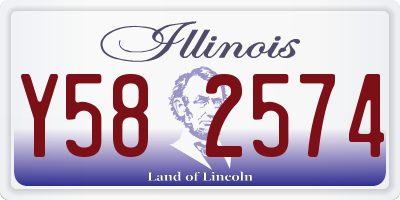IL license plate Y582574