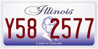 IL license plate Y582577