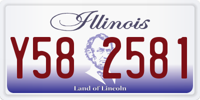 IL license plate Y582581