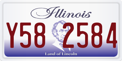 IL license plate Y582584