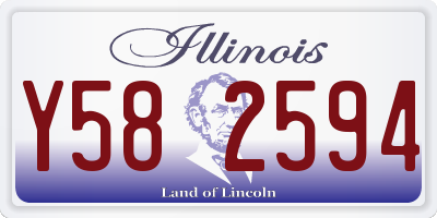 IL license plate Y582594