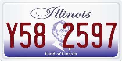 IL license plate Y582597