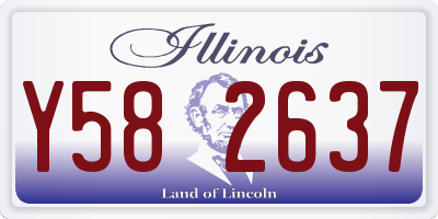 IL license plate Y582637