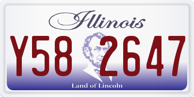IL license plate Y582647