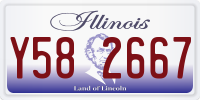 IL license plate Y582667