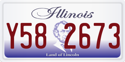IL license plate Y582673