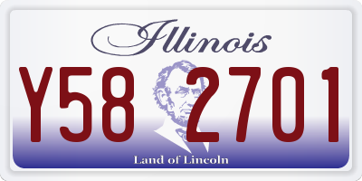 IL license plate Y582701