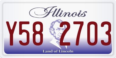 IL license plate Y582703