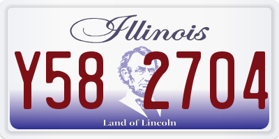 IL license plate Y582704