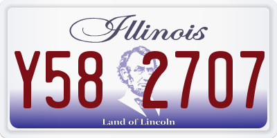IL license plate Y582707