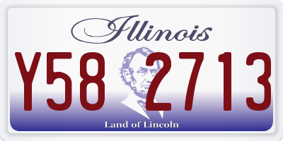 IL license plate Y582713