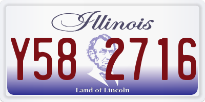 IL license plate Y582716