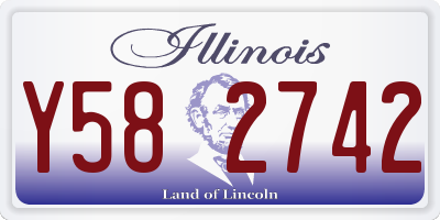 IL license plate Y582742