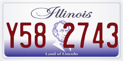 IL license plate Y582743
