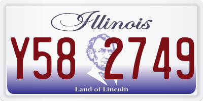 IL license plate Y582749