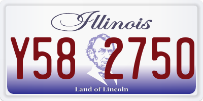 IL license plate Y582750