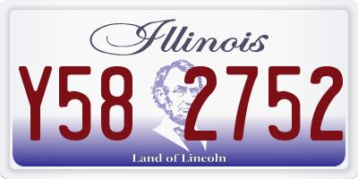 IL license plate Y582752