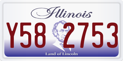 IL license plate Y582753