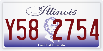 IL license plate Y582754