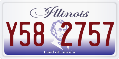 IL license plate Y582757
