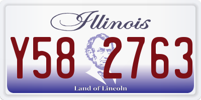 IL license plate Y582763