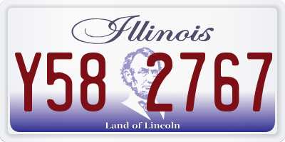IL license plate Y582767