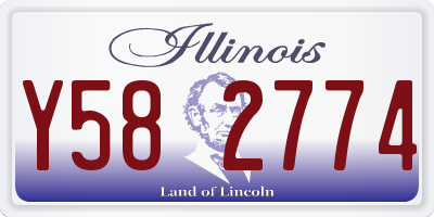 IL license plate Y582774