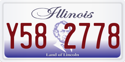 IL license plate Y582778
