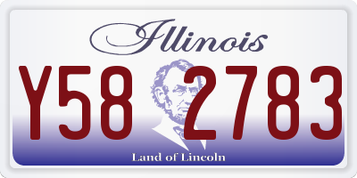 IL license plate Y582783