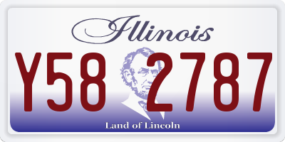 IL license plate Y582787
