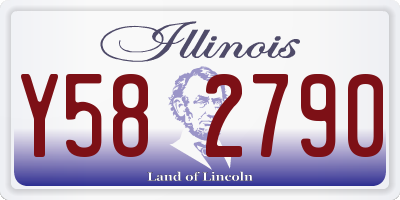 IL license plate Y582790