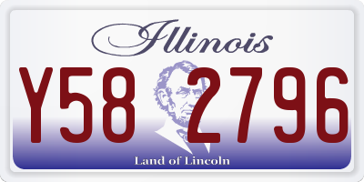 IL license plate Y582796