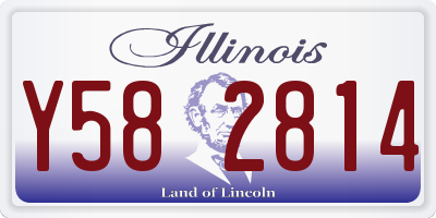 IL license plate Y582814