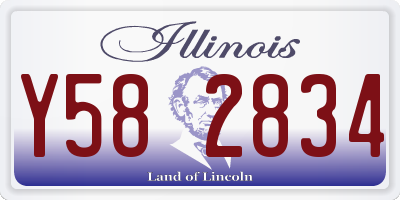 IL license plate Y582834