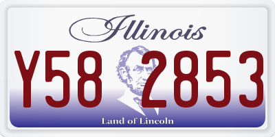 IL license plate Y582853