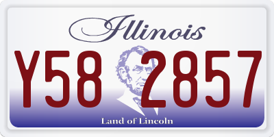 IL license plate Y582857